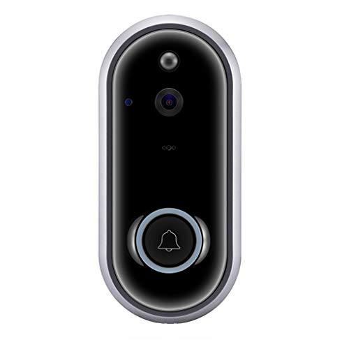 Wireless WiFi Video Doorbell Camera, M6 Visual Intercom Secure Camera Remote Smart Doorbell, Voice Calls, and Short-Term Video, Alarm Push, Night Vision (Gray Smart Doorbell)