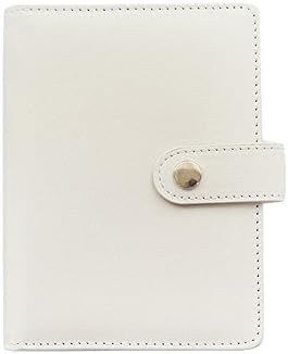 WAIT FLY Sweet Color Paper Faux PU Leather Notebook Journal Diary with Button, Inner Pocket, Grid