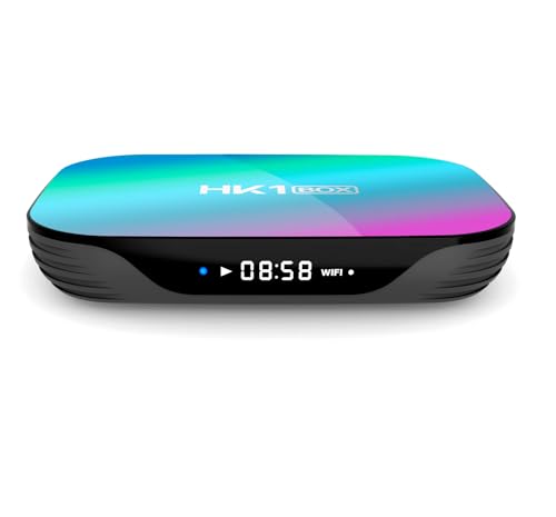 Android 9.0 HK1 Box 4GB RAM 64GB ROM, Dual-WiFi 2.4GHz/5GHz BT Amlogic S905X3 Quad Core 64 Bits 3D/8K Full HD/H.265/USB3.0