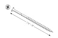 Simpson Strong-Tie 10 x 2-1/2" Type 316 Stainless Steel Square Drive Bugle Head Deck Screws - 2000 pc. Bulk Pail