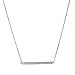 Spinningdaisy Handcrafted Brushed Metal Abstract Bar Necklace Silver