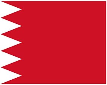 Kingdom of Bahrain Flag Reflective Decal - Flag of Bahrain - Five Inch Wide Full Color Decal, for Indoor or Outdoor Use - Full Color Decal On 3M Reflective Material