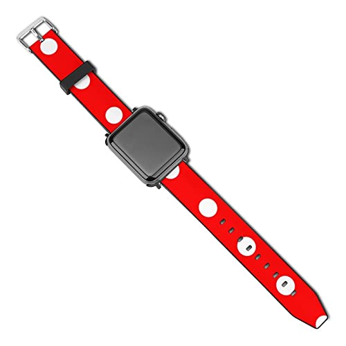 Polka Dot Red Pattern Compatible with Apple Watch Replacement