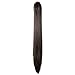 Synthetic Claw Ponytail Heat Resistant Handy Jaw Pony Tail One Piece Long Straight Soft Silky for Women Lady Girls 21'' / 21 inch (dark brown)