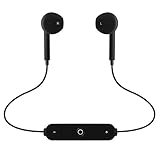 Wireless Earphones, Bluetooth Headphones Sport Earbuds with Mic Sport Stereo Headset Sweatproof, Noise Cancelling Stereo, Best Headset for Gym Running Workout (Black)
