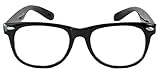 Costume Adventure Black Costume Glasses With Plastic Lenses -One Size Fits All