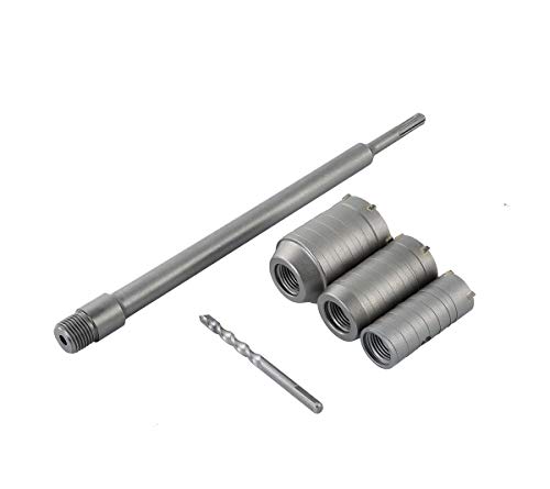 NATGAI 30 40 50mm SDS Plus Shank Carbide Tip Hole Saw Drill Bit with Shaft Cutter Wall Drill Brick Stone Concrete Cement with L Type Wrench