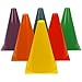 Dazzling Toys Assorted Colors Plastic Indoor/Outdoor Flexible Cone Traffic Cones - Pack of 12 7 Inch Cones