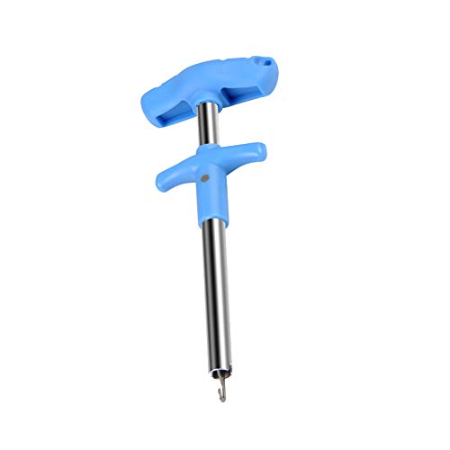 dezirZJjx Fish Hook Remover, Puller Fishing Tool, Stainless Steel T-Handle Extractor Tackles Detacher Tool Blue