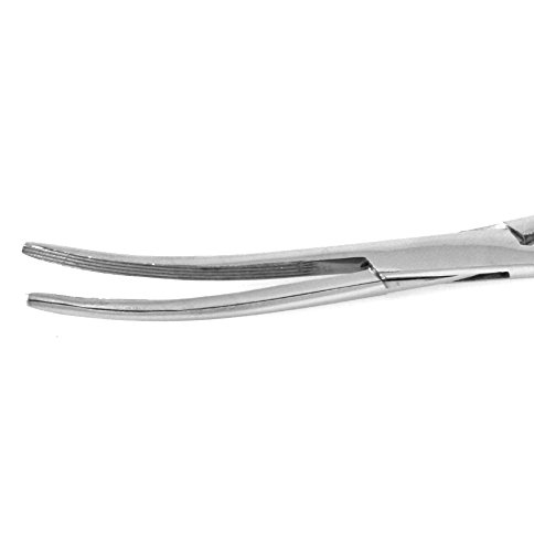 Rochester Carmalt Forceps 6.25" Curved, Longitudinal & Cross Serrated Tips - SurgicalExcel