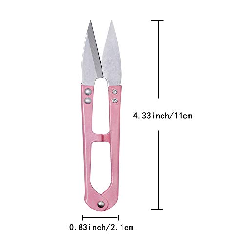 U Sewing Scissors Clippers,MIUSIE 12 PCS Mini Small Snips Trimming Nipper,Mini Sewing Scissors,Embroidery Thrum Yarn Fishing Thread Beading Cutter for Sewing - Thumbnail 2