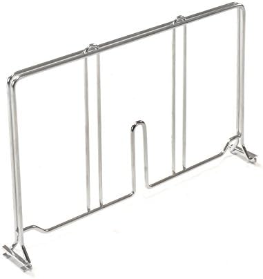 Nexel Wire Shelf Divider, Silver Epoxy Finish, 18" W x 8" H