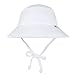 i play. by green sprouts Baby Breathable Swim & Sun Bucket Hat, White, 2T/4T
