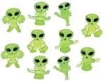 Mini Green Alien Toys Pack of 10