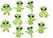 Mini Green Alien Toys Pack of 10