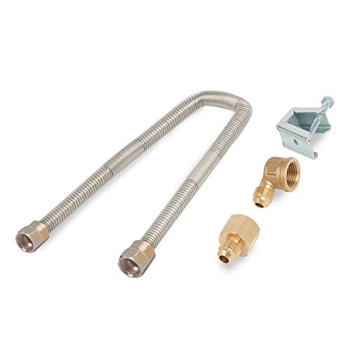 GASPRO 24 x 6 inch Gas Fireplace Burner, Stainless Steel H Burner for