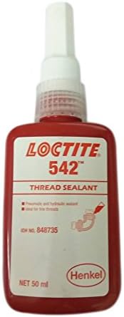 Genuine Henkel Loctite 542 - 50ml - Thread Sealant - Medium Strength - Hydraulic - Pneumatic Gas and Oil Pipe Thread Sealant for Fine Threads - 15 Pack