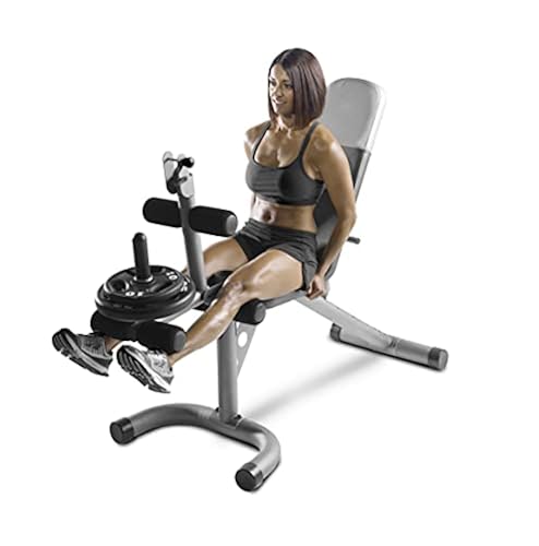 Weider XRS 20 Adjustable Workout Bench with Preacher Curl Pad, Leg