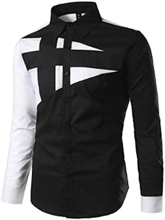 AiK Men's Slim Regular Fit Long Sleeves Casual Button Down Dress Shirts/Designer/Cotton/