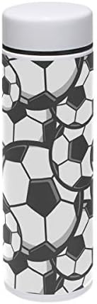 Football Soccer Vacuum Flask Insulated Lightweight Water Bottle Stainless Steel Leak Proof Thermos for Girls Boys Kids(220ML)