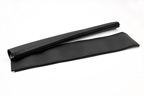 Gourd 20 inch PU Leather Cable Management Sleeve, 2 Piece - Black