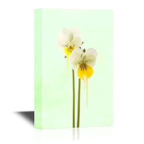 Pansy Flower Canvas Wall Art - Pansy Flowers - Gallery Wrap Modern Home Art | Ready to Hang - 12x18 inches