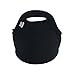BUILT Gourmet Getaway Mini Soft Neoprene Lunch Tote Bag-Lightweight, Insulated and Reusable Black LB10-BLK