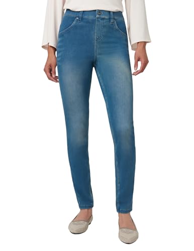 HUE Ultra Soft High Waist Denim Leggings Bonneterie, Windsor Blue Wash, 1X Femme