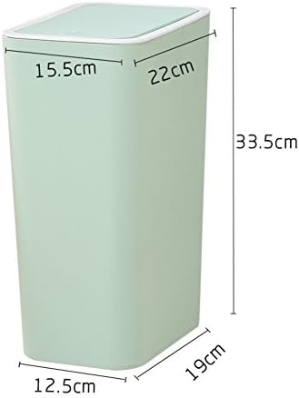 PEIISFUGB Bathroom trash bin household toilet trash kitchen trash living room with plastic trash can-H