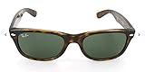 Ray-Ban RB2132 New Wayfarer Sunglasses, Tortoise/Green, 55 mm