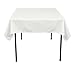 GFCC 54 x 54-Inch Seamless White Rectangular Polyester Tablecloth for Wedding Party Decorations Square Table Cloth Cover