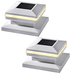 Dynaming 2 Pack Solar Post Lights, Outdoor