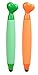 Stylus for Kids - Bundle of 2 Heart Shaped Cute Fun and Colorful Capacitive Touch Screen Pens with Replaceable Tips - for Boys and Girls - Specially Designed for Children - 10 Replacement Tips Included - CE and RoHs Certified for Your Safety (Green + Orange)