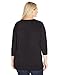 Fresh Women's Plus Size 3/4 Printed Scoop Neck Tee W Satain Trim