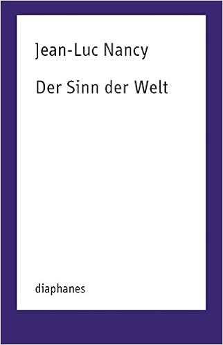 Der Sinn Der Welt Transpositionen Nancy Jean Luc Osten Esther Von Der Amazon De Bucher