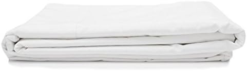 Loomstead Cotton Percale Pleated Bed Skirt, Queen, White