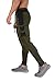 YoungLA Track Pants Men Workout Athletic Joggers Training Tapered Gym 205 Olvbk M Olive Black