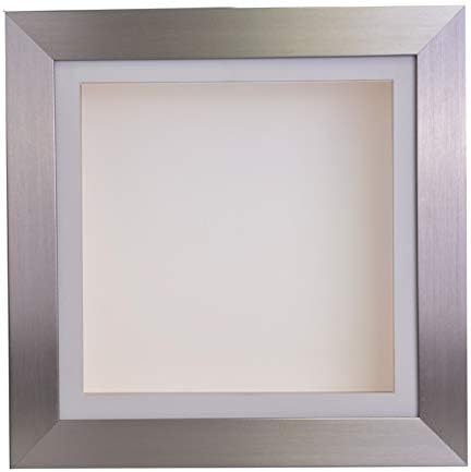 Boldon Framing 3.75 Inch Deep 3D Shadow Box Frame Medals Casts Memorabilia-8x8-Silver