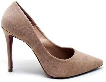 scarpin marrom camurça