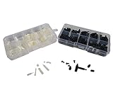 NALAKUVARA 300pcs M2 M3 Nylon Hex Nuts Spacers Screws Stand-Off Plastic Accessories Assortment Kit (Black+White) Come with Plastic Box