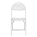 Flash Furniture HERCULES Series 650 lb. Capacity White Plastic Fan Back Folding Chair