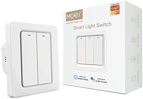 MOES Zigbee Smart Light Switch – 1/2/3/4 Gang – No Neutral Wire Required – Single Pole – Works With Alexa & Google Assistant