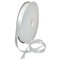 Morex Ribbon Double Face Satin Ribbon, 5/8" by 100 yd, White