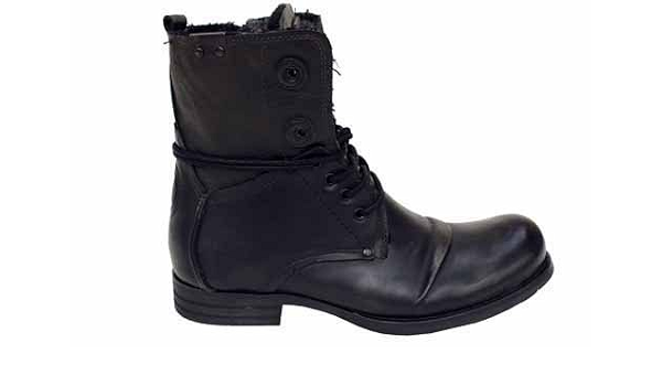 Amazon.com: Bunker TAR Mens gris piel Militar Botas de motero, 12 D(M) US :  Ropa, Zapatos y Joyería