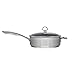 Chantal SLIN34-240C Induction 21 Steel Ceramic Coated Saute Skillet with Glass Tempered Lid, 3 quart, Silver