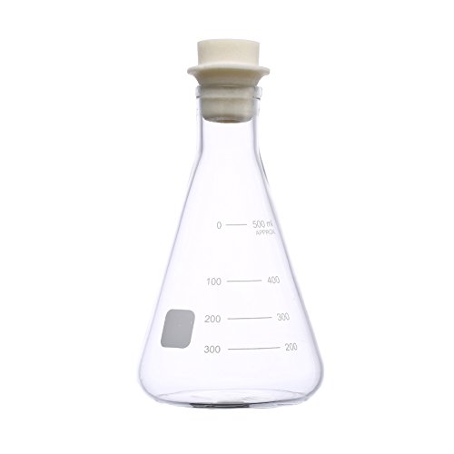 Erlenmeyer Flasks Glass Narrow Mouth Graduation 500ml