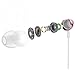 noot products J201R Wired in-Ear Earbuds Headphones with Microphone Remote Volume Control Metal Casing Magnetic Earphones for All 3.5mm Audio Devices (Rose Gold/Pink)