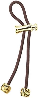 Pulleez Sliding Ponytail Holder Accessory Featuring Knot Charms (Gold)