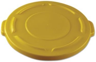 RCP261960YEL Round Flat Top Lid, for 20-Gallon Round Brute Containers, 19 4/5quot;, dia., Yellow