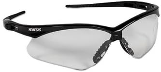 Nemesis Safety Glasses, Black Frame, Clear Lens